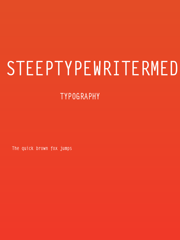 SteepTypewriterMedium Poster