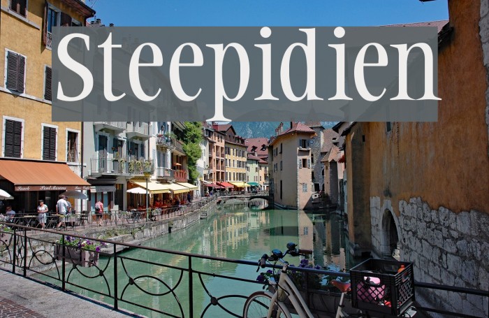 Steepidien Font examples
