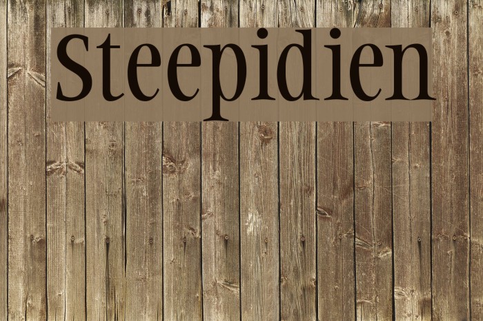 Steepidien Font examples