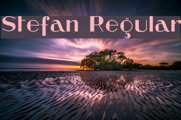 Stefan Regular Font examples