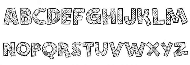 Stefanie Dots Bold Schriftart Groß