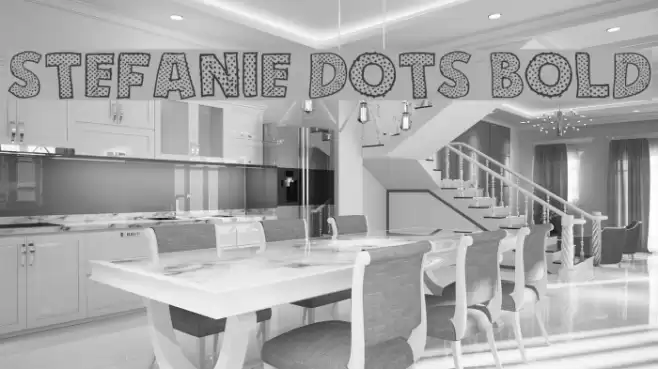 Stefanie Dots Bold Font examples