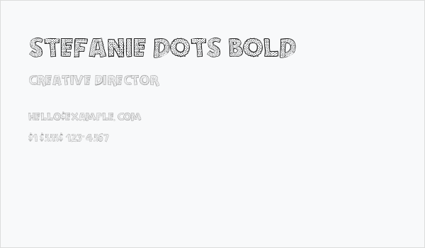Stefanie Dots Bold Business Card