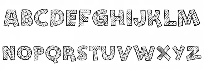 Stefanie Dots Schriftart Groß