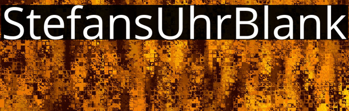 StefansUhrBlank Font examples