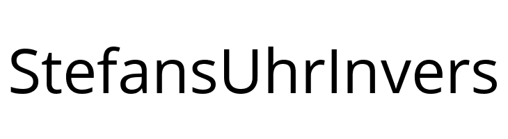 StefansUhrInvers  font caratteri gratis
