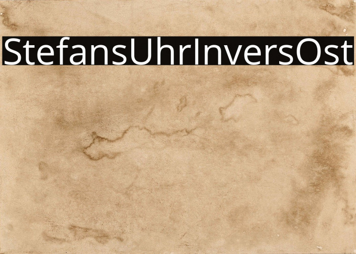 StefansUhrInversOst Font examples