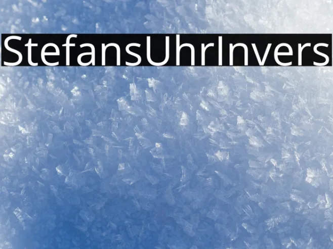 StefansUhrInvers Example 1