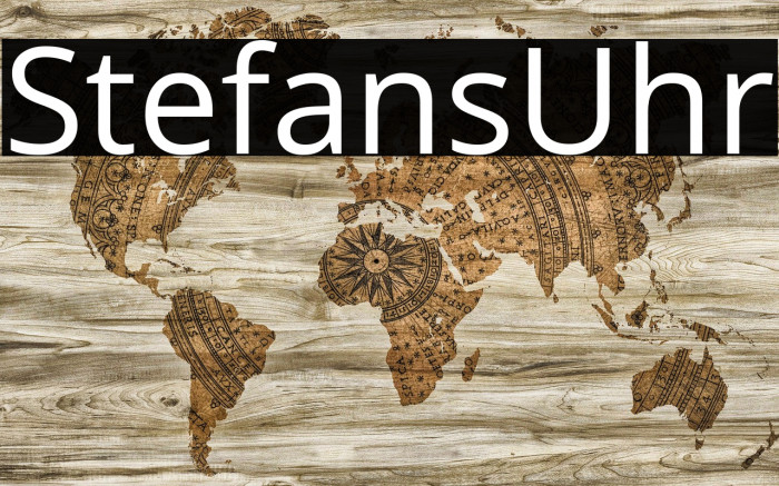 StefansUhr Font examples