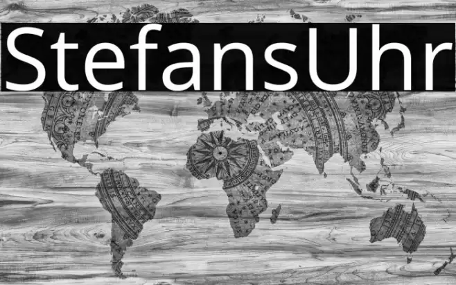 StefansUhr Font examples