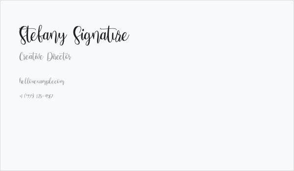 Stefany Signature Business Card