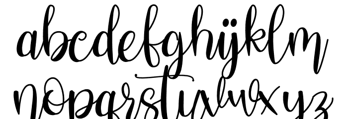 Stefany Signature Font LOWERCASE