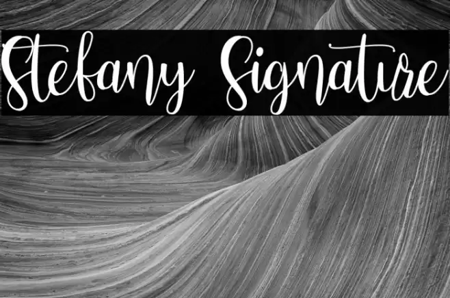 Stefany Signature Font examples