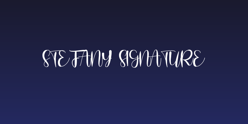 Stefany Signature Social Header
