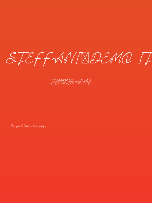 Steffani-Demo Italic Poster