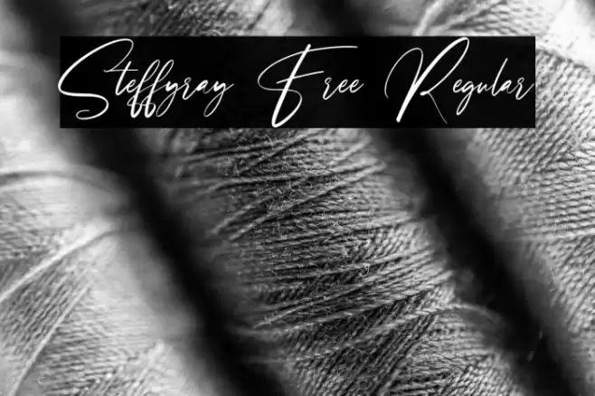 Steffyray Free Regular Font examples