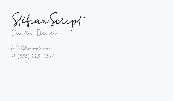 StefianScript Business Card