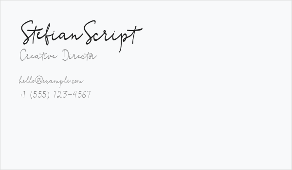 StefianScript Business Card