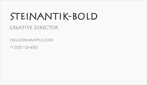 SteinAntik-Bold Business Card
