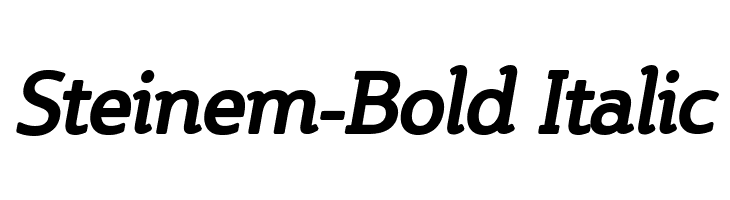 Steinem-Bold Italic Font
