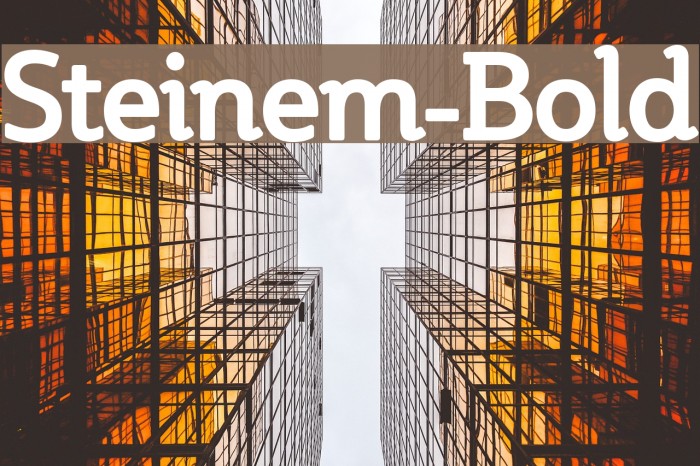 Steinem-Bold Font examples
