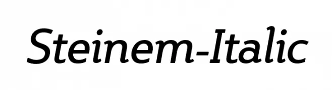 Steinem-Italic  les polices de caractères gratuit tlcharger