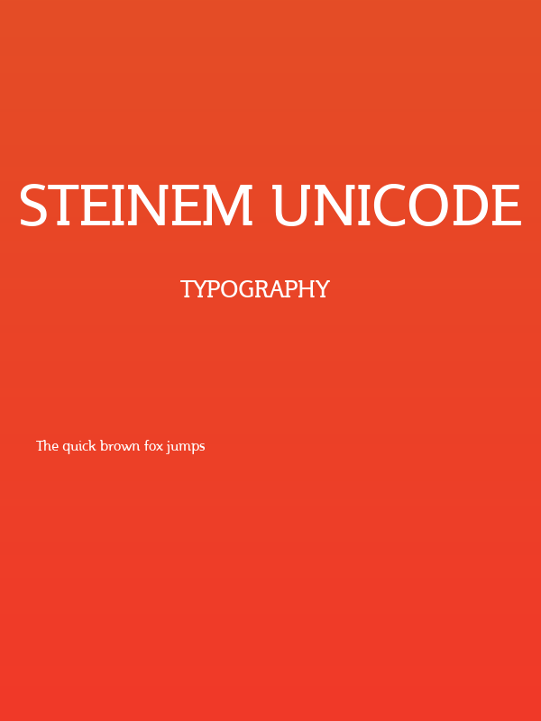 Steinem Unicode Poster