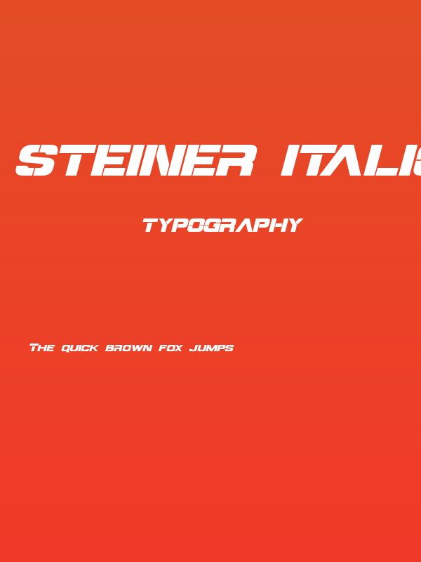 Steiner Italic Poster