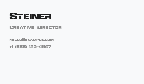 Steiner Business Card