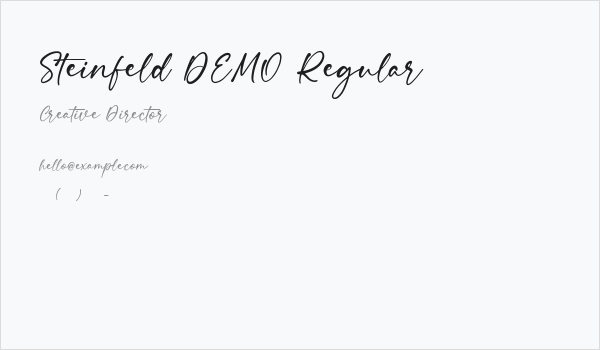 Steinfeld DEMO Regular Business Card