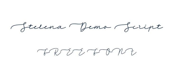 Stelena Demo Script  フリーフォントのダウンロード