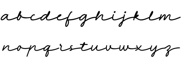 Stelena Demo Script Font LOWERCASE