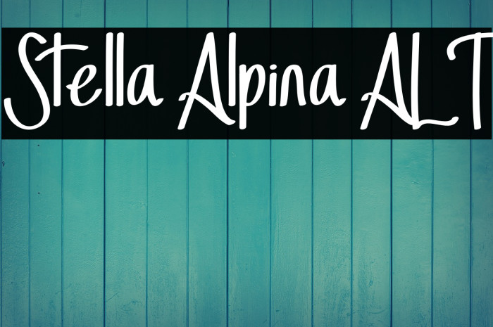 Stella Alpina ALT Font examples