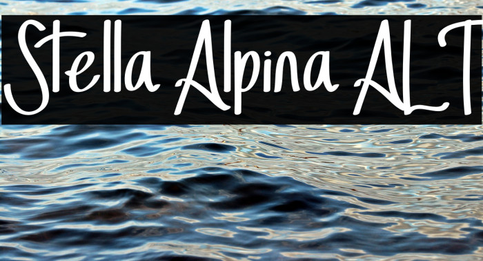 Stella Alpina ALT Font examples