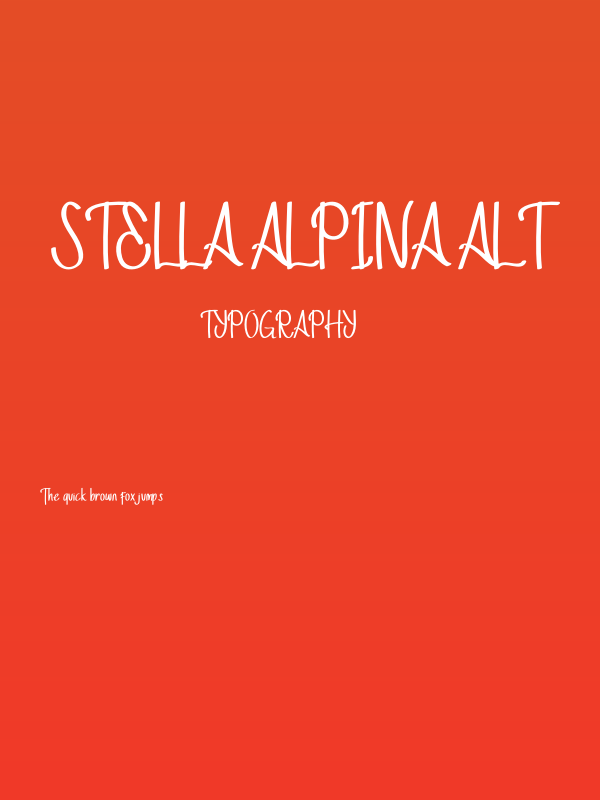 Stella Alpina ALT Poster