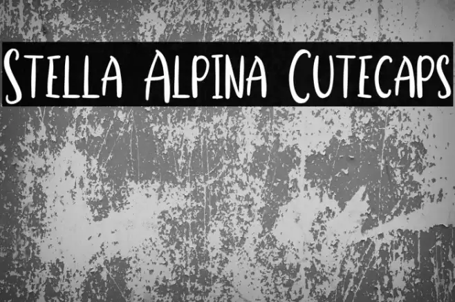 Stella Alpina Cutecaps Font examples