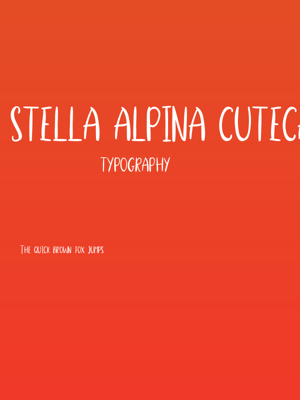 Stella Alpina Cutecaps Poster