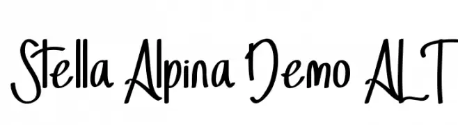 Stella Alpina Demo ALT  Frei Schriftart Herunterladen