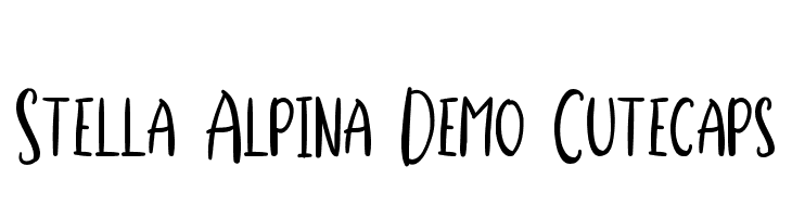 Stella Alpina Demo Cutecaps  font caratteri gratis