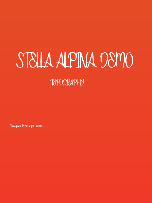 Stella Alpina Demo Poster