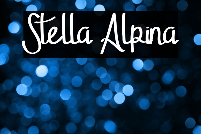 Stella Alpina फ़ॉन्ट examples