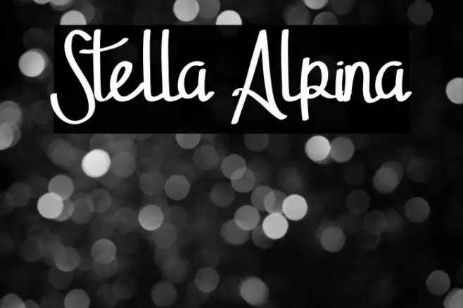 Stella Alpina Font examples