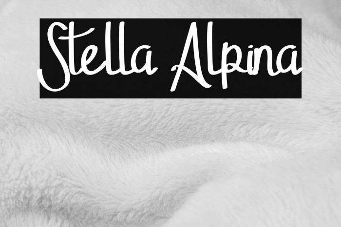 Stella Alpina फ़ॉन्ट examples