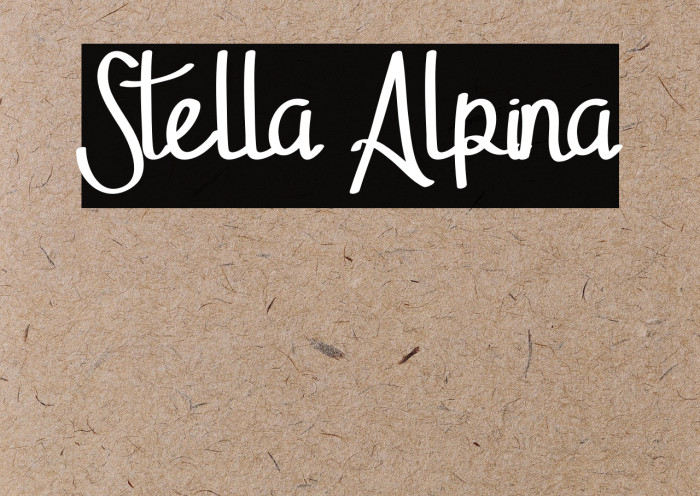 Stella Alpina फ़ॉन्ट examples