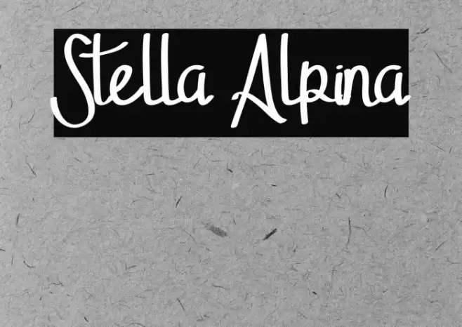 Stella Alpina Font examples