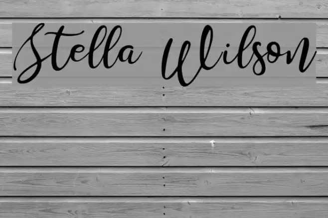 Stella Wilson Font examples