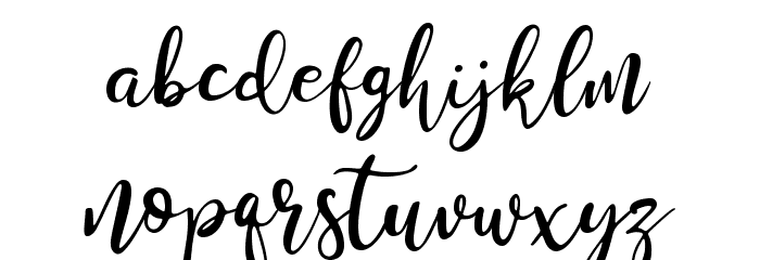 Stella Wilson Font LOWERCASE