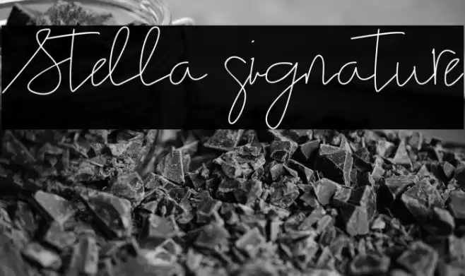 Stella signature Font examples