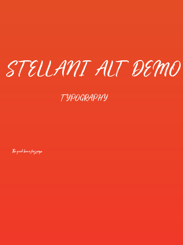 Stellani Alt Demo Poster