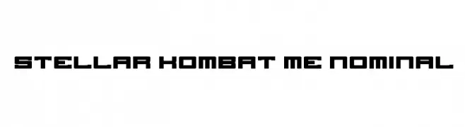 Stellar Kombat ME Nominal  Frei Schriftart Herunterladen
